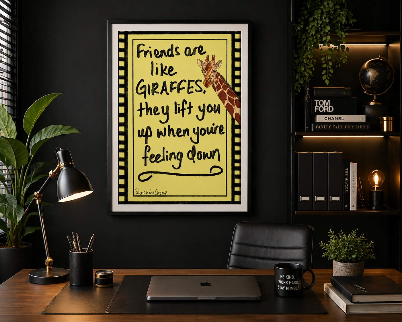 Friends Are Like Giraffes Print