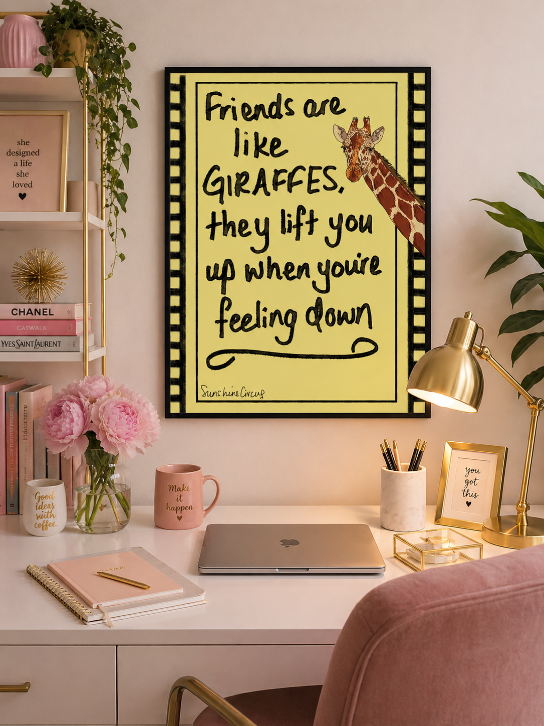 Friends Are Like Giraffes Print